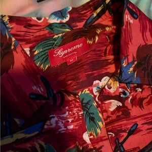 Supreme Red and Green Tropical Shirt
